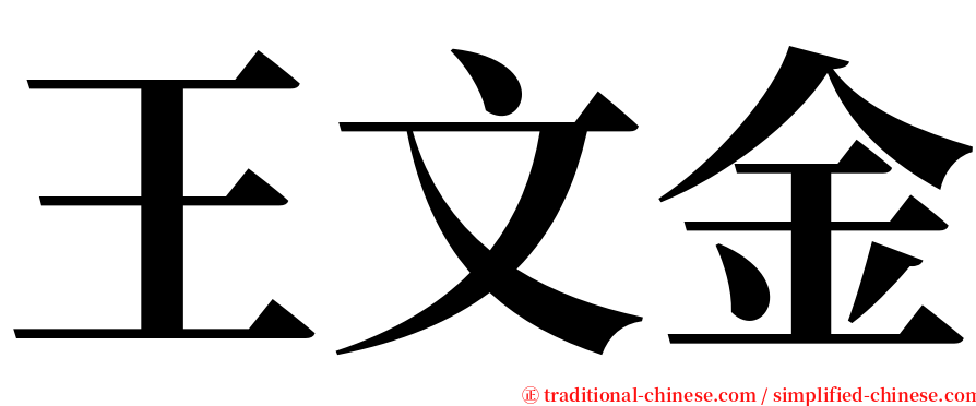 王文金 serif font