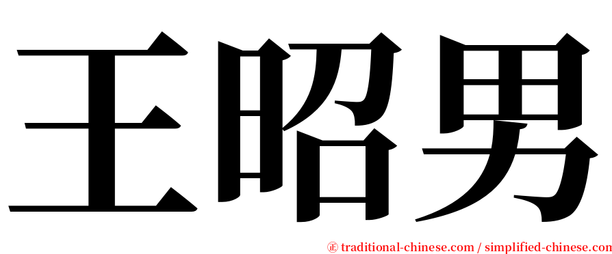 王昭男 serif font