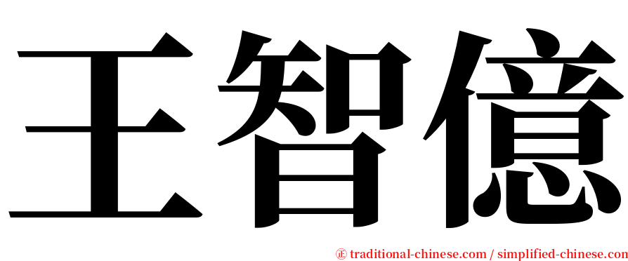 王智億 serif font