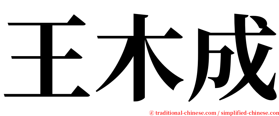 王木成 serif font