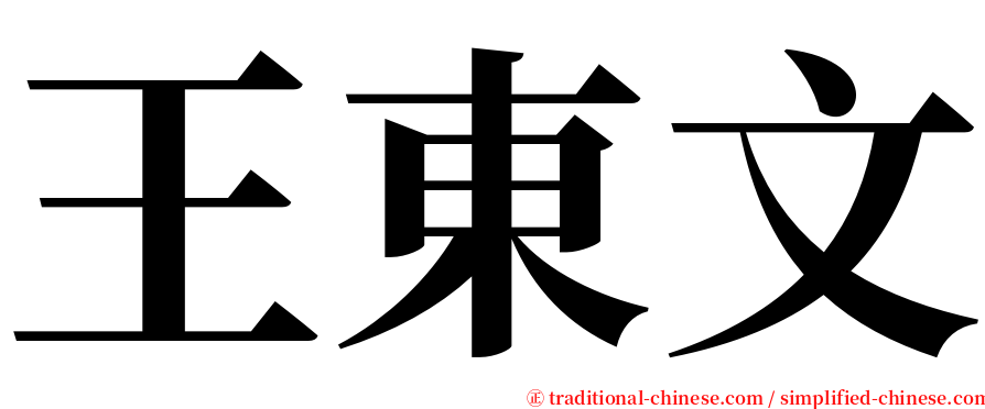 王東文 serif font