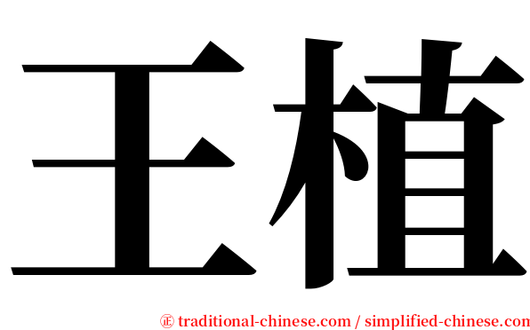 王植 serif font