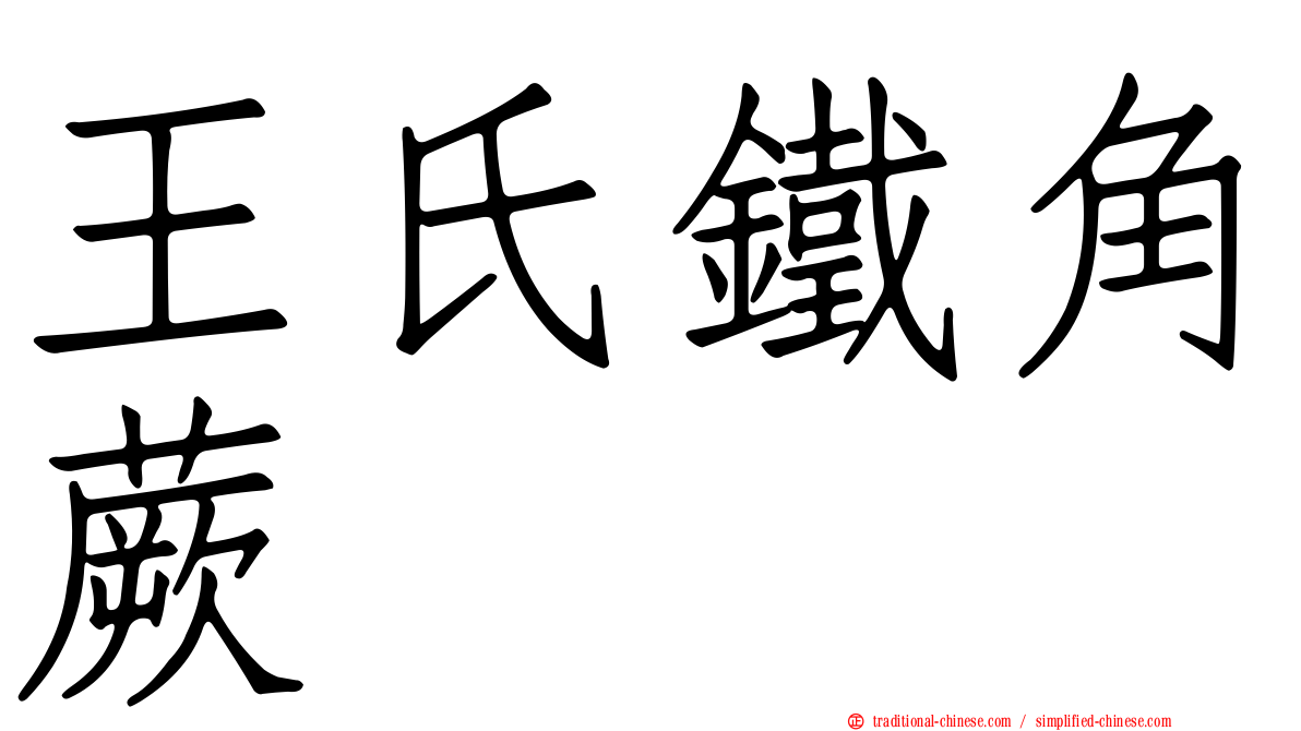 王氏鐵角蕨
