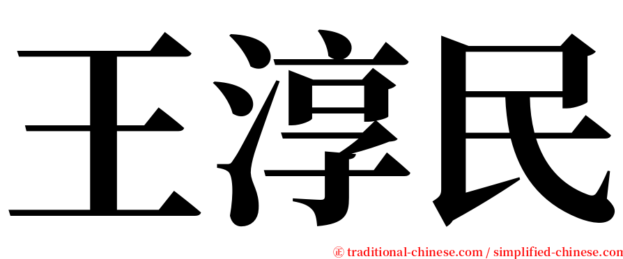 王淳民 serif font