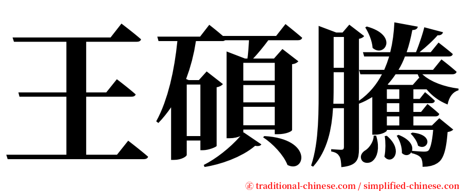 王碩騰 serif font