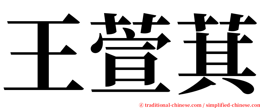 王萱萁 serif font