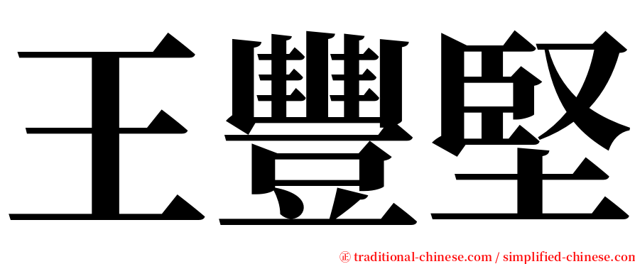 王豐堅 serif font