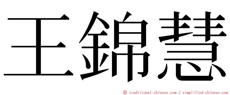 王錦慧 ming font