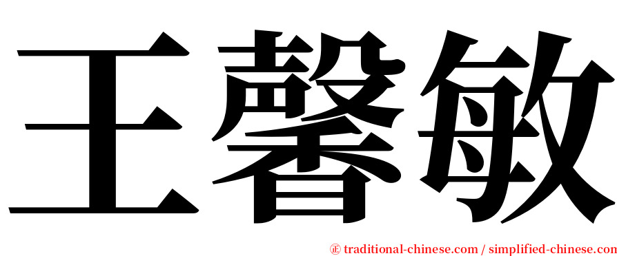 王馨敏 serif font