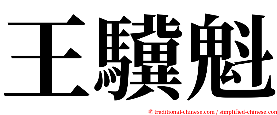 王驥魁 serif font