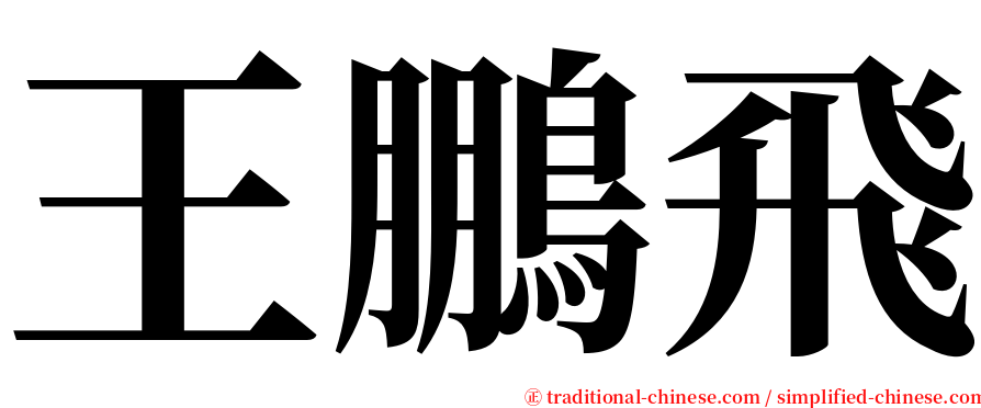 王鵬飛 serif font