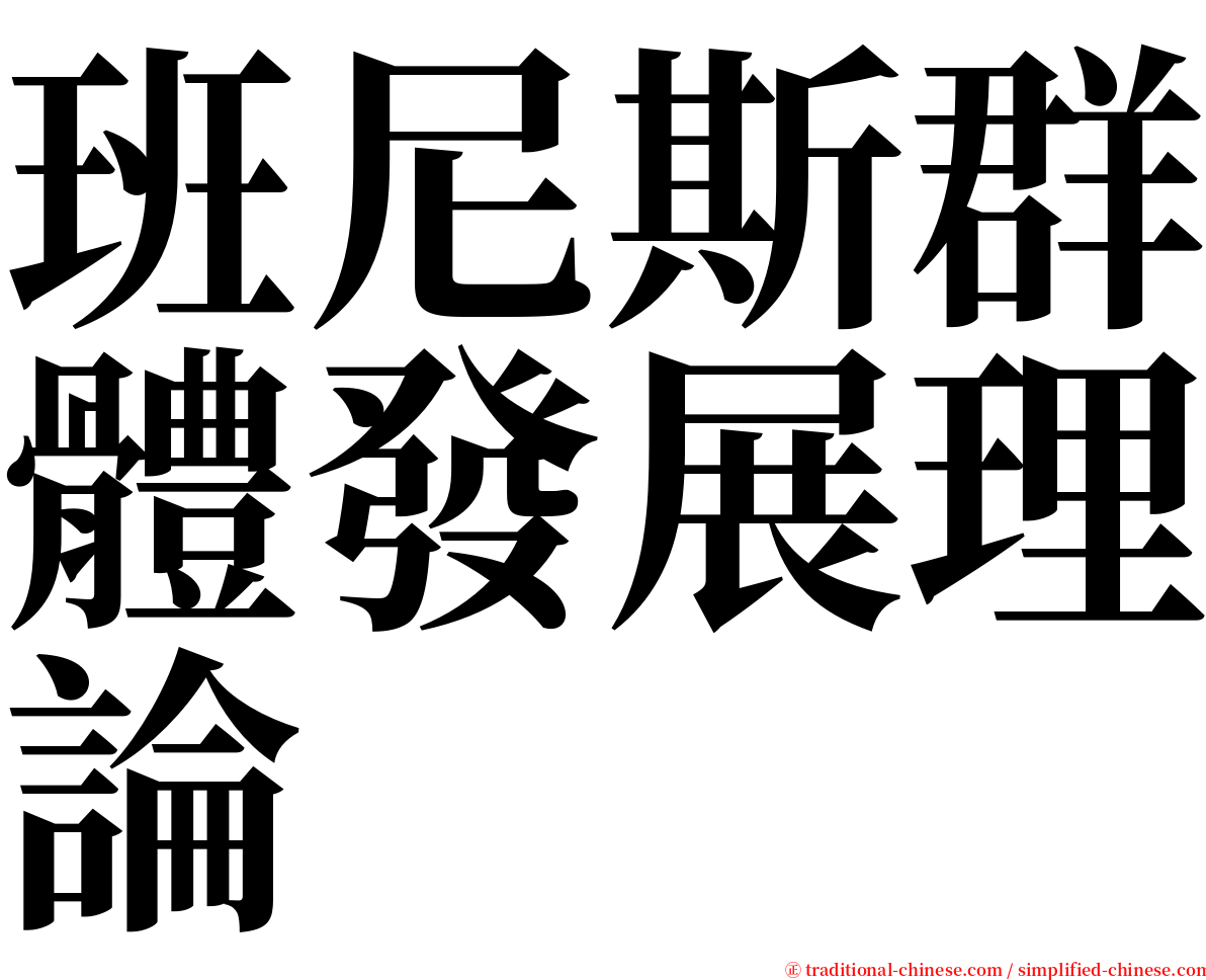 班尼斯群體發展理論 serif font