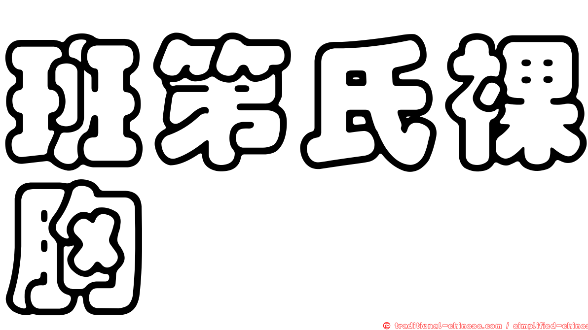 班第氏裸胸鯙