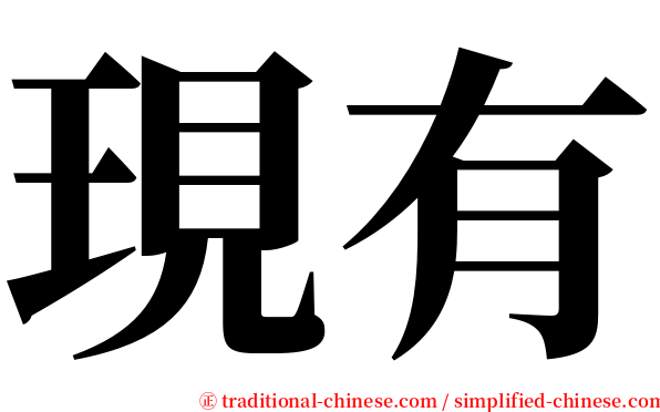 現有 serif font