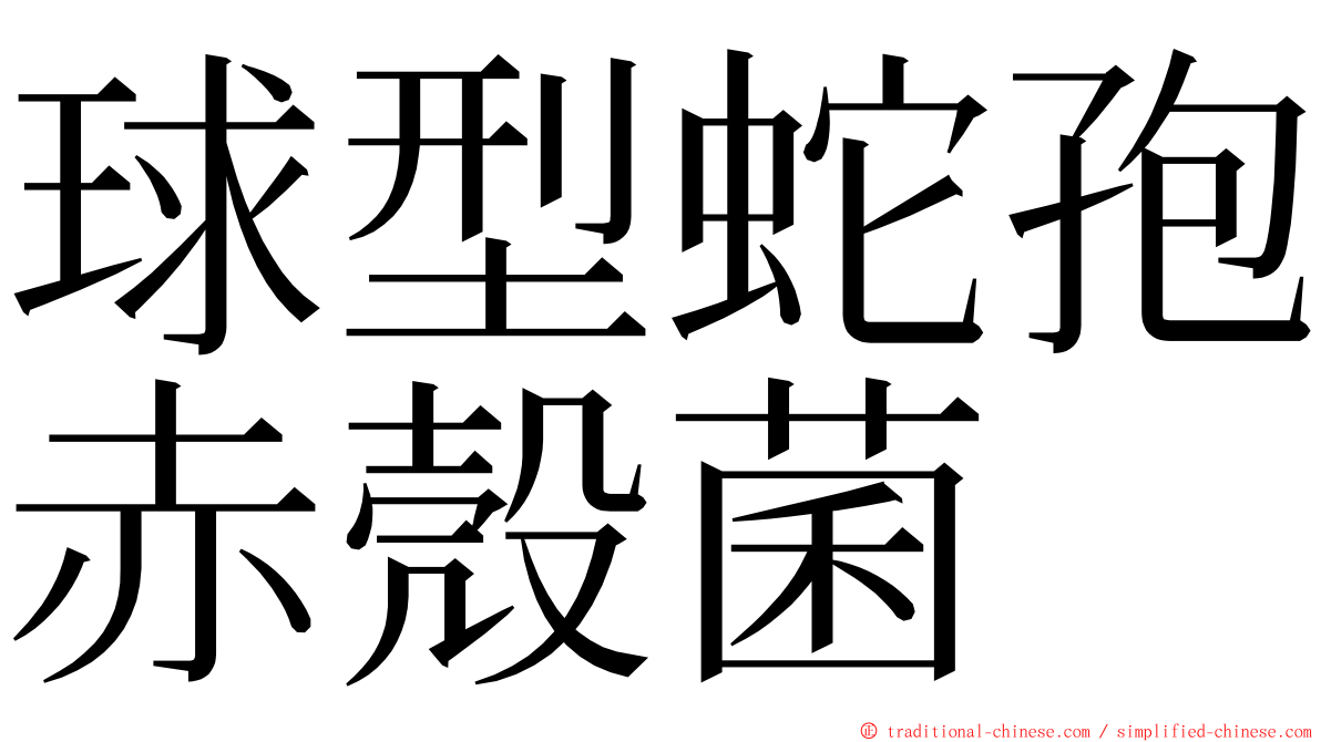 球型蛇孢赤殼菌 ming font