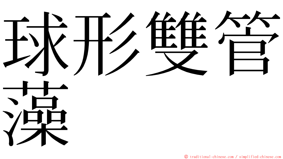 球形雙管藻 ming font