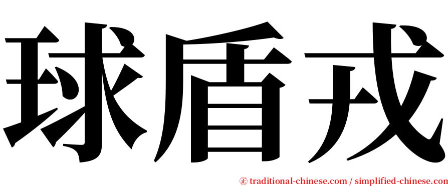 球盾戎 serif font