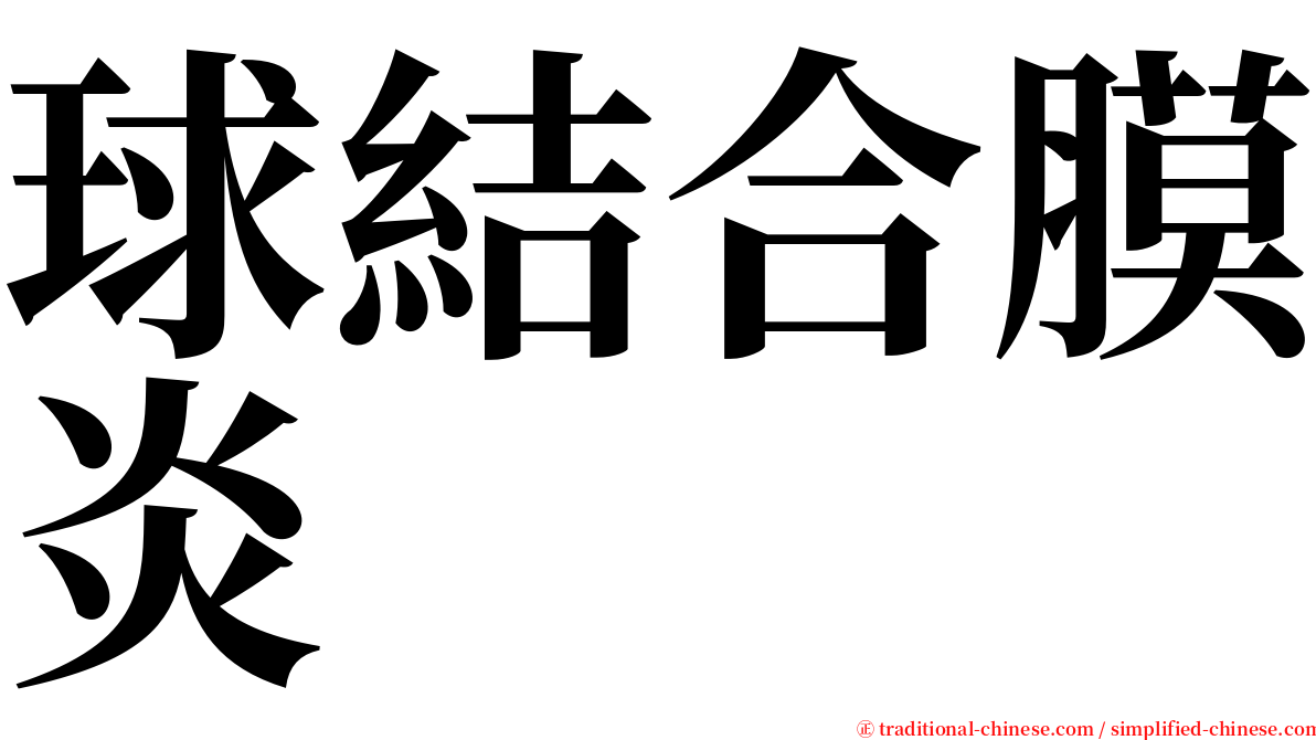 球結合膜炎 serif font