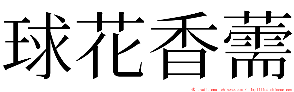 球花香薷 ming font