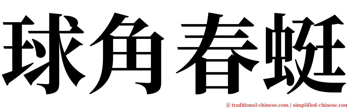 球角春蜓 serif font