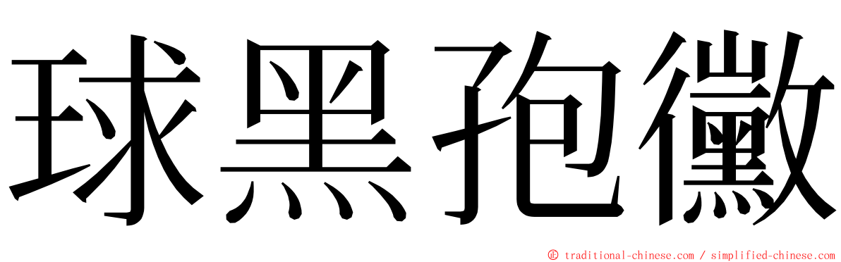 球黑孢黴 ming font