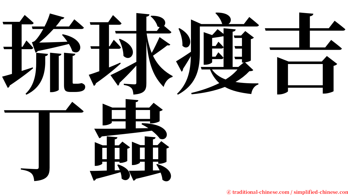 琉球瘦吉丁蟲 serif font