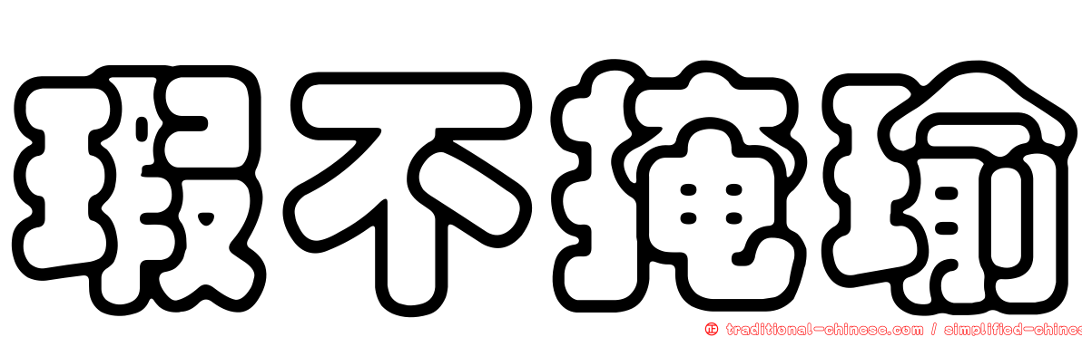 瑕不掩瑜