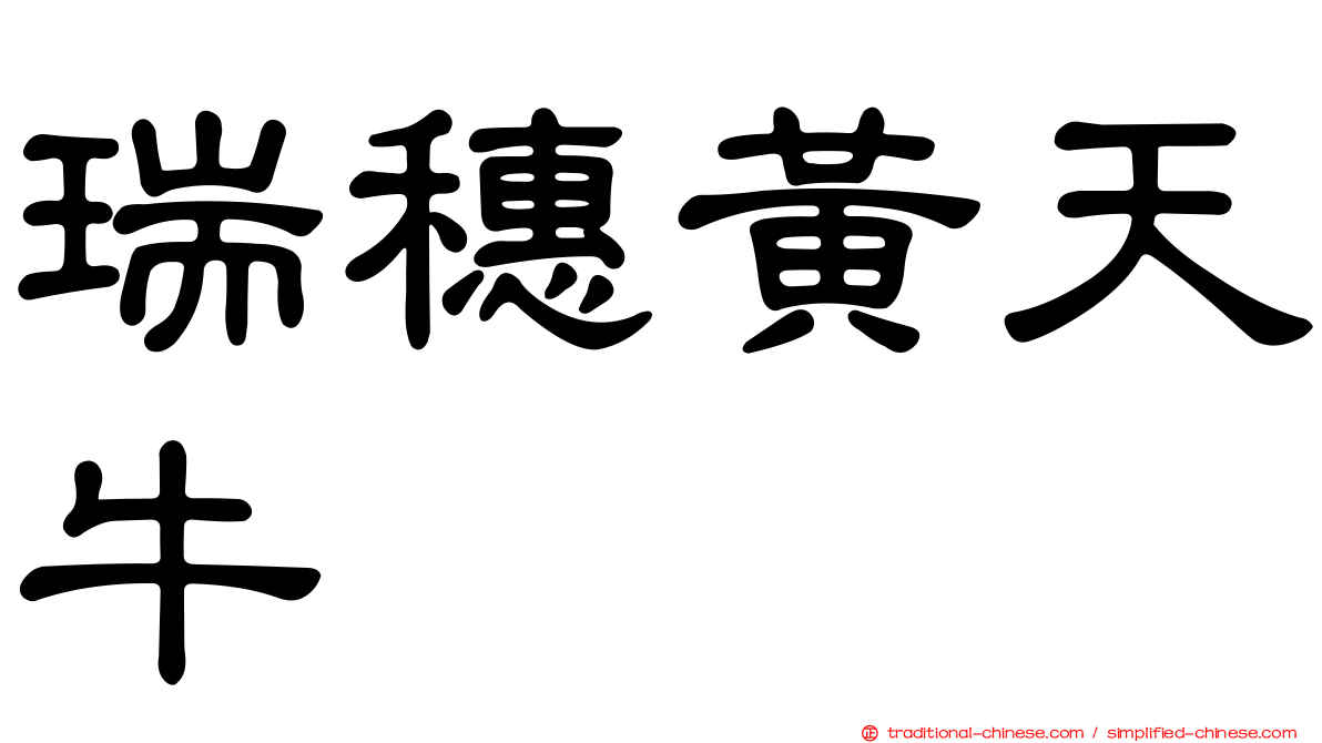 瑞穗黃天牛