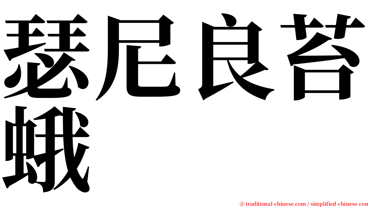 瑟尼良苔蛾 serif font