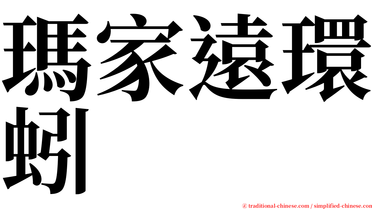 瑪家遠環蚓 serif font