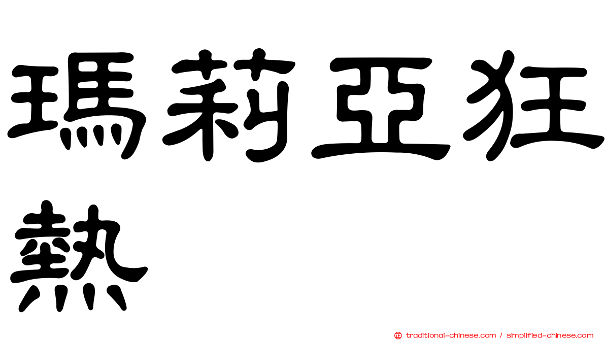 瑪莉亞狂熱