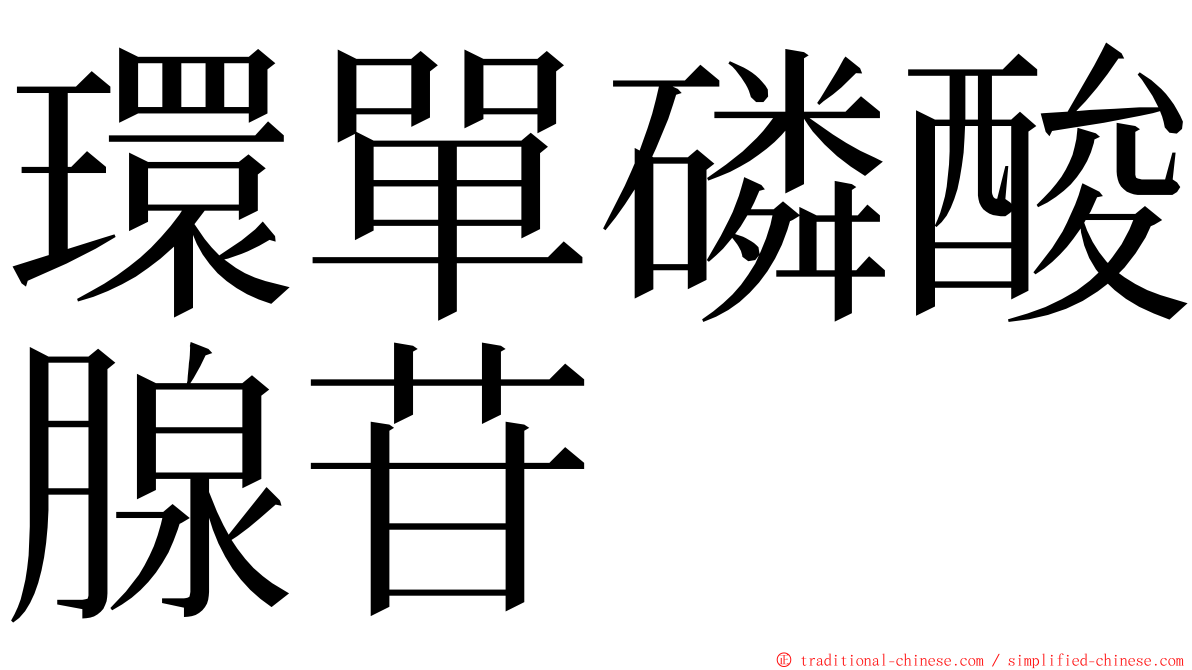 環單磷酸腺苷 ming font