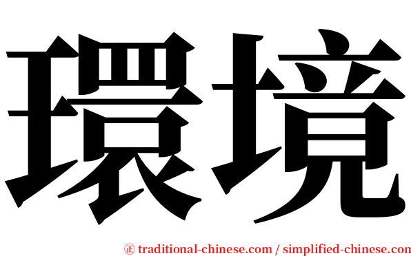 環境 serif font