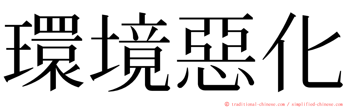 環境惡化 ming font