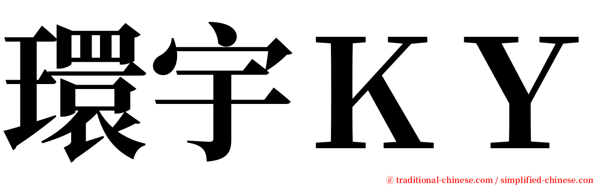 環宇ＫＹ serif font