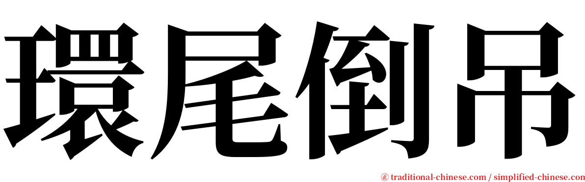 環尾倒吊 serif font