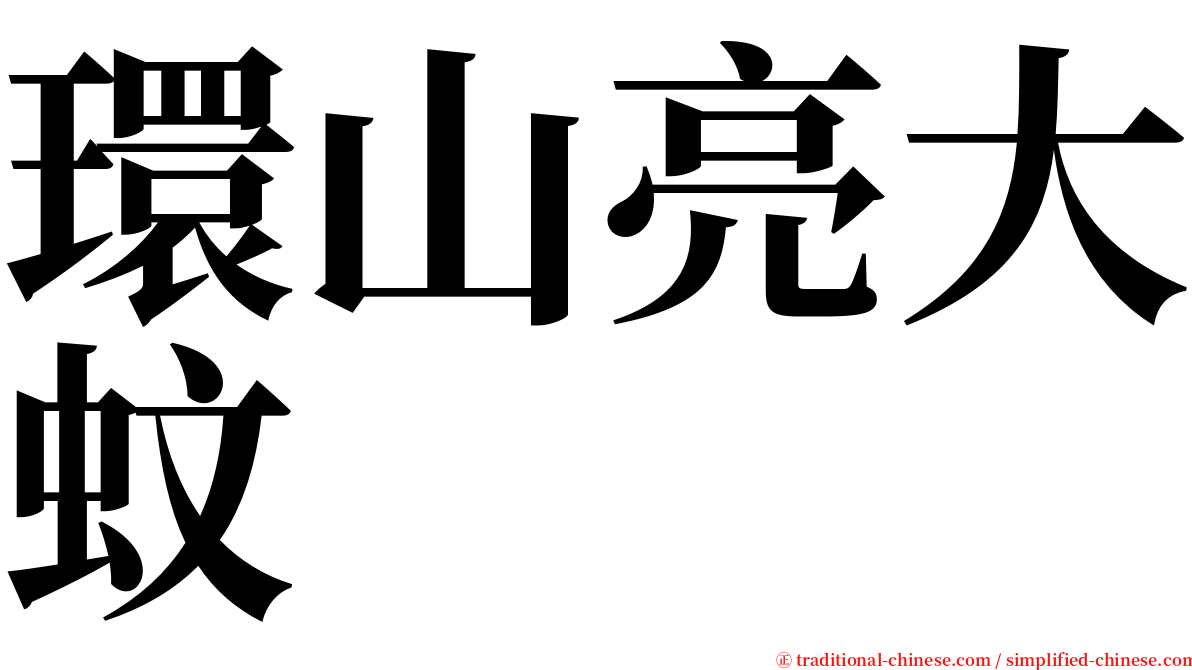 環山亮大蚊 serif font