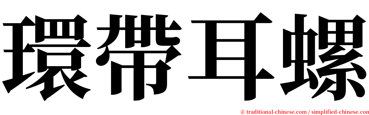 環帶耳螺 serif font