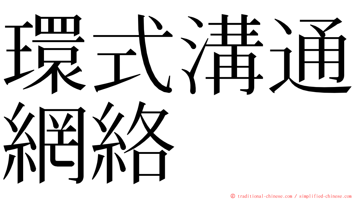 環式溝通網絡 ming font