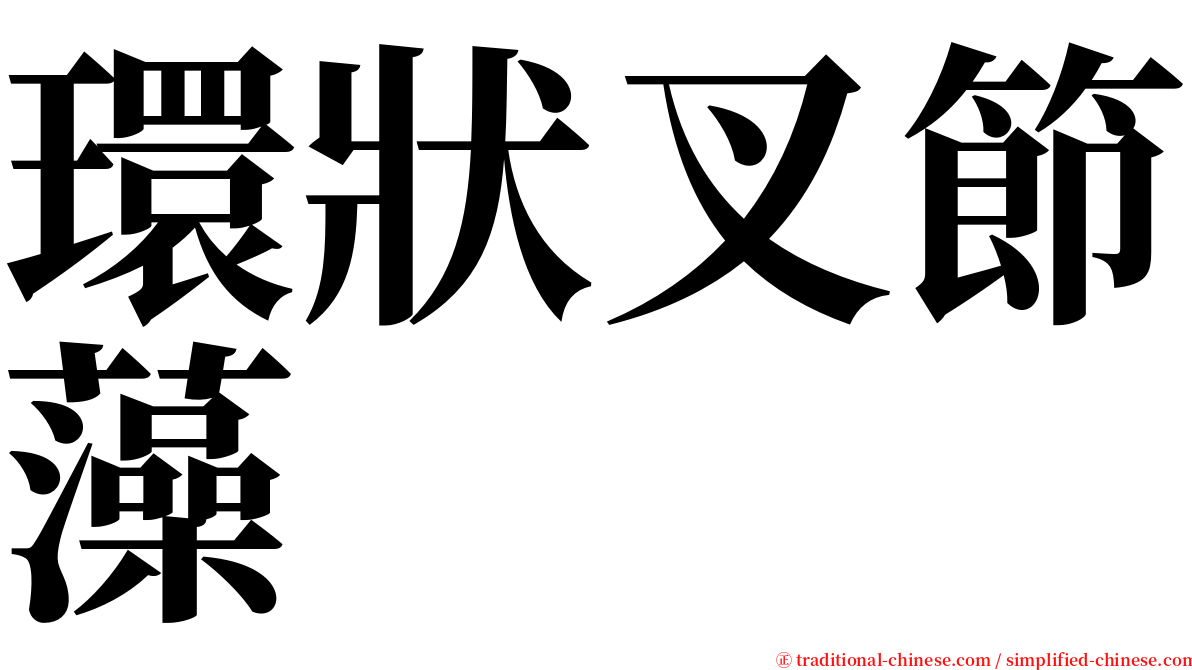 環狀叉節藻 serif font