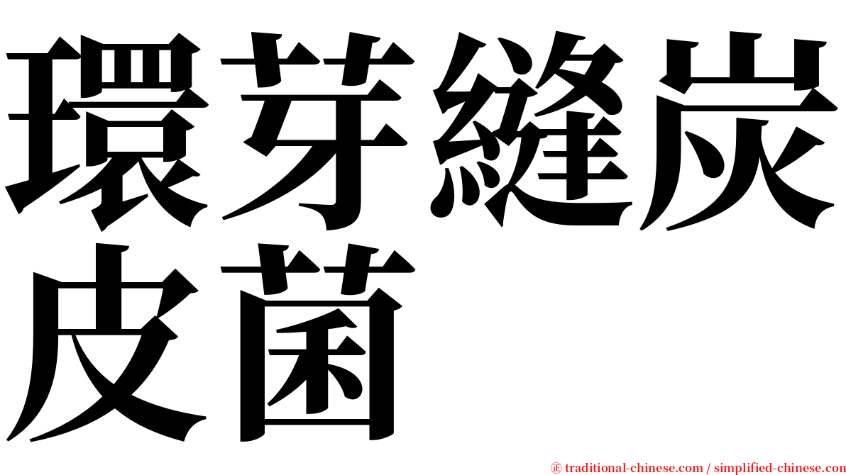 環芽縫炭皮菌 serif font