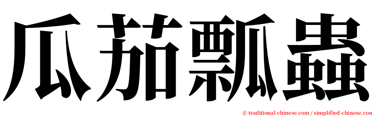 瓜茄瓢蟲 serif font