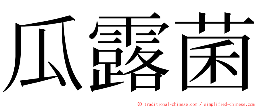 瓜露菌 ming font