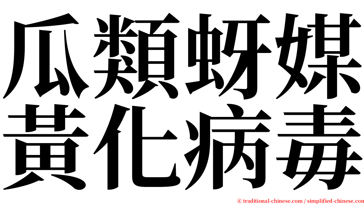 瓜類蚜媒黃化病毒 serif font