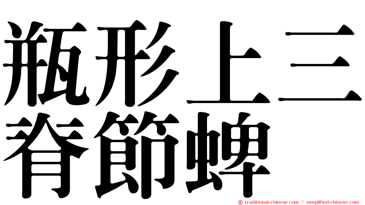 瓶形上三脊節蜱