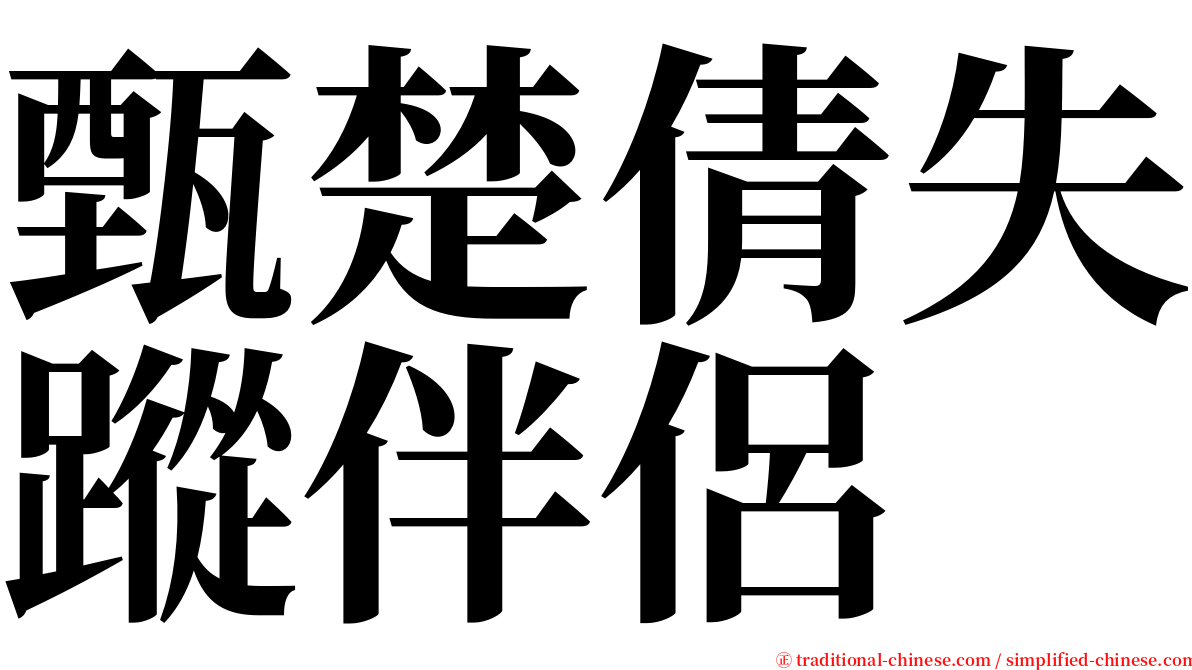 甄楚倩失蹤伴侶 serif font