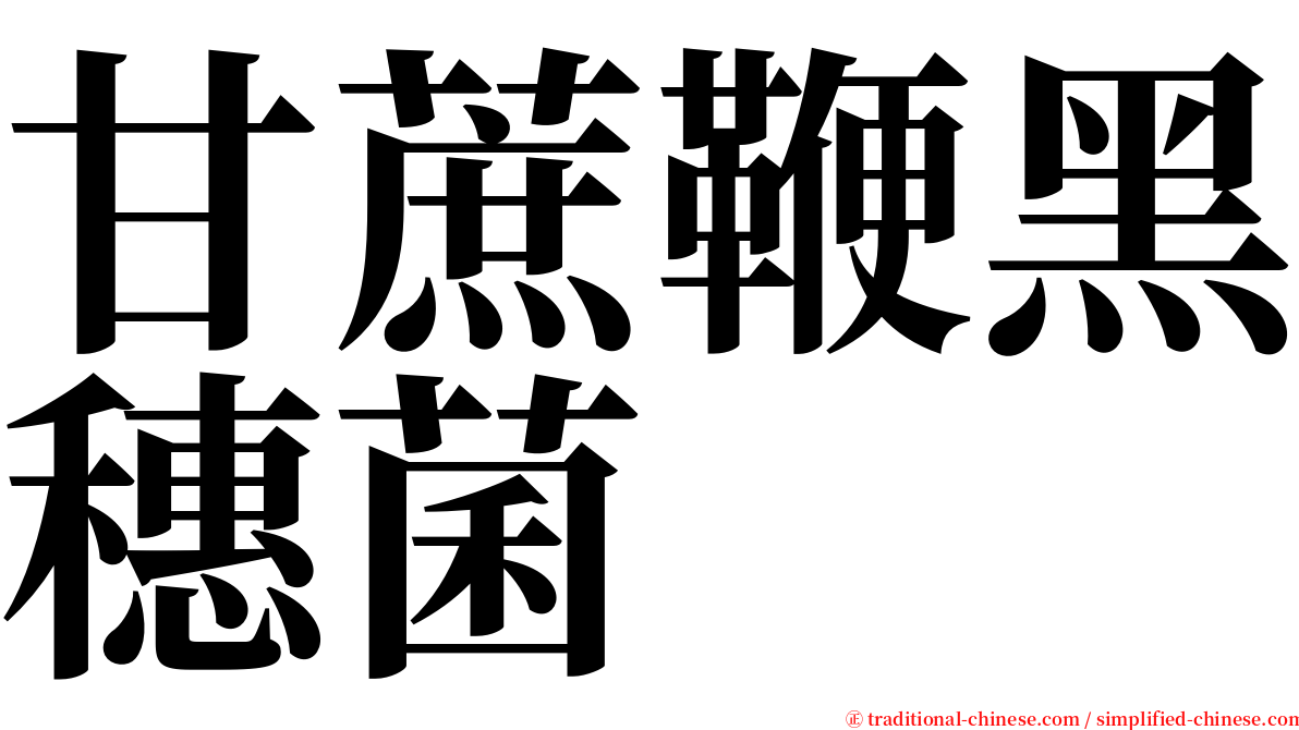 甘蔗鞭黑穗菌 serif font