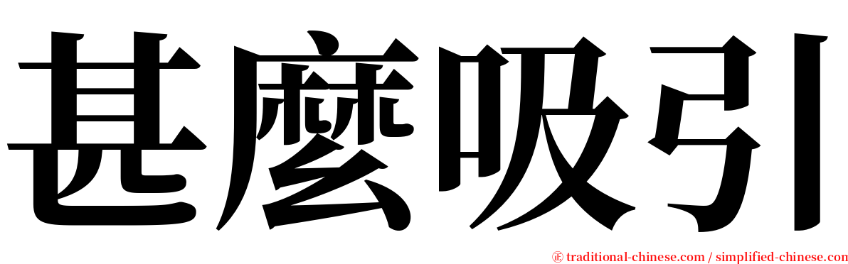 甚麼吸引 serif font