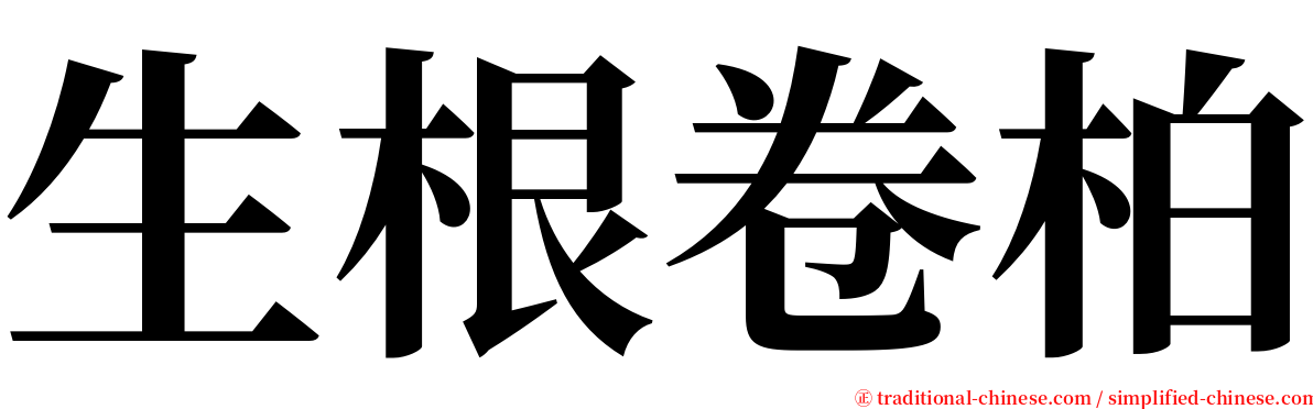 生根卷柏 serif font