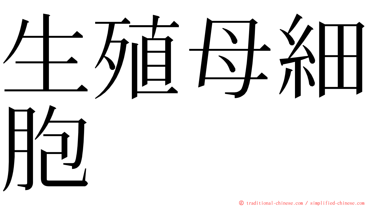 生殖母細胞 ming font